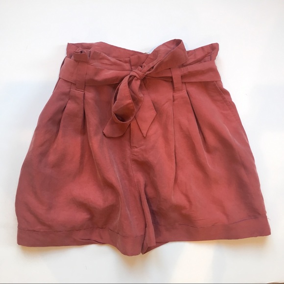 Divided Pants - Divided H&M Pink Frill Waist, Self-Tie Shorts